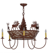Custom 35"W Elk on the Loose 5 Arm Chandelier Ceiling Light by Meyda