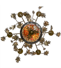 Custom 36"W Greenbriar Oak 6 Arm Chandelier Ceiling Light by Meyda