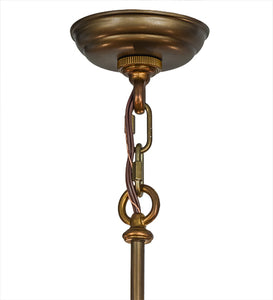 Custom 36"W Greenbriar Oak 6 Arm Chandelier Ceiling Light by Meyda