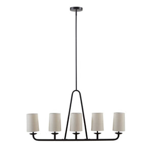Serenitie 5-Light Linear Modern Farmhouse Chandelier Pendant Ceiling Light by Olliix-INK+IVY
