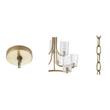 Opulentia 9-light Round Tiered Chandelier with Textured Glass Shades Ceiling Light by Olliix-Hampton Hill