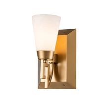 Lemuria 1 Light Bath Bar in Laquered Gold Wall Sconce Wall Lamp Home Decor by Lucas McKearn