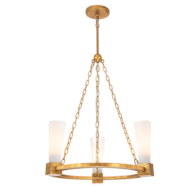 Kristy 3 Light Chandelier in Antique Gold Ceiling Light by Lucas McKearn