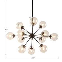 Paige 12-Light Antique Bronze Chandelier Oversized Globe Bulbs Pendant Ceiling Light by Olliix-INK+IVY