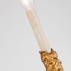 Palm d'Or 2 Light Candelabra Wall Sconce in Antique Gold Wall Lamp Home Decor by Lucas McKearn