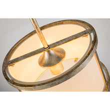 Lemuria 1 Light Duo-Mount Mini Pendant - Antique Silver, Ivory Shade Ceiling Light by Lucas McKearn