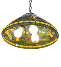 16" Wide Tiffany Dragonfly Pendant Ceiling Light by Meyda