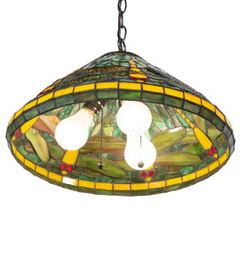 16" Wide Tiffany Dragonfly Pendant Ceiling Light by Meyda