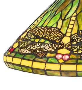 16" Wide Tiffany Dragonfly Pendant Ceiling Light by Meyda