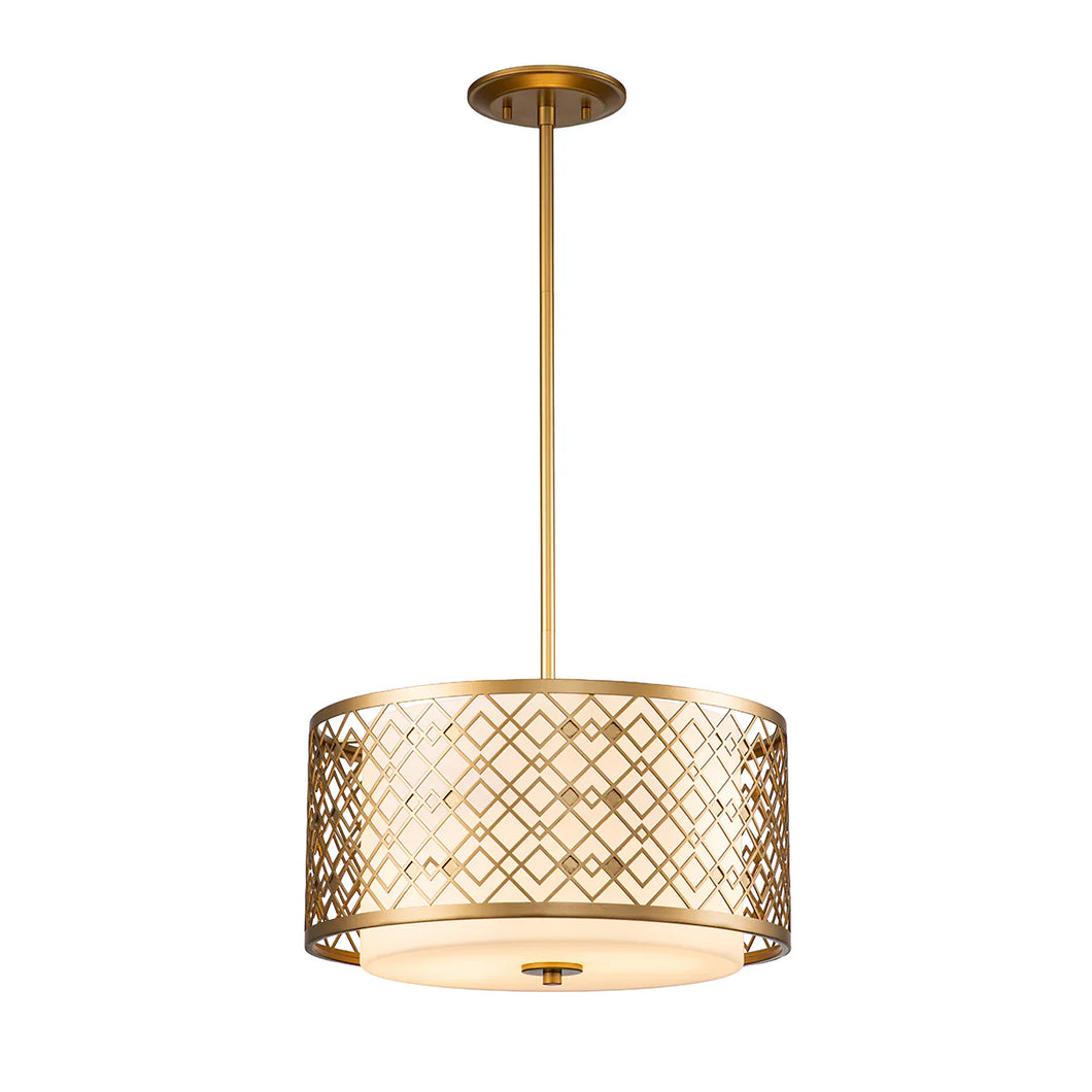 Ziggy Large Pendant in Lacquered Gold Ceiling Light by Lucas McKearn