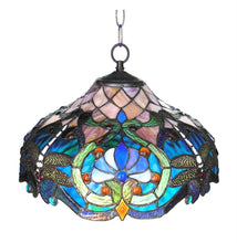 Lydia Pendant Tiffany Victorian Style 2 Light 17" Shade Ceiling Light by Chloe