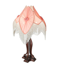 34" High Fabric & Fringe Table Lamp Bedside Nightstand Reading Desk Table Light by Meyda