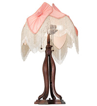 34" High Fabric & Fringe Table Lamp Bedside Nightstand Reading Desk Table Light by Meyda