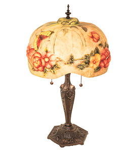 25" High Puffy Butterfly & Flowers Table Lamp Bedside Nightstand Reading Desk Table Light by Meyda