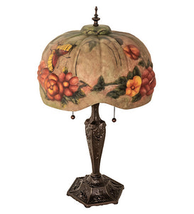25" High Puffy Butterfly & Flowers Table Lamp Bedside Nightstand Reading Desk Table Light by Meyda