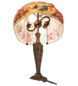25" High Puffy Butterfly & Flowers Table Lamp Bedside Nightstand Reading Desk Table Light by Meyda
