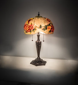25" High Puffy Butterfly & Flowers Table Lamp Bedside Nightstand Reading Desk Table Light by Meyda