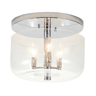 Rampart 3 Light Semi Flush Polished Chrome Pendant Ceiling Light by Lucas McKearn