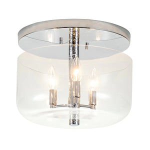 Rampart 3 Light Semi Flush Polished Chrome Pendant Ceiling Light by Lucas McKearn