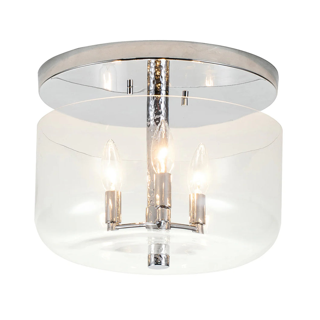 Rampart 3 Light Semi Flush Polished Chrome Pendant Ceiling Light by Lucas McKearn
