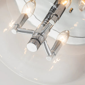 Rampart 3 Light Semi Flush Polished Chrome Pendant Ceiling Light by Lucas McKearn