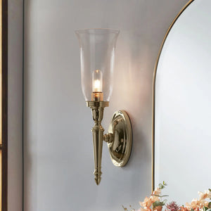 Dryden-2 1 Light Bath Light in Polished Brass Wall Sconce Wall Lamp Home Decor by Lucas McKearn