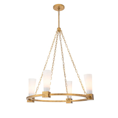 Kristy 4 Light Chandelier in Antique Gold Ceiling Light by Lucas McKearn
