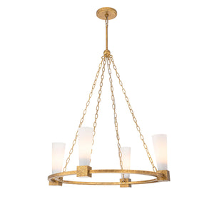 Kristy 4 Light Chandelier in Antique Gold Ceiling Light by Lucas McKearn