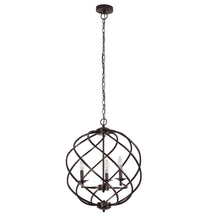 Jericho Hanging Pendant Country Farmhouse 3-Light Bronze 19" Wide Ceiling Light by Chloe