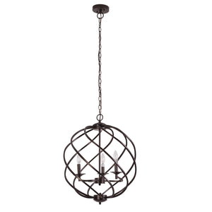 Jericho Hanging Pendant Country Farmhouse 3-Light Bronze 19" Wide Ceiling Light by Chloe