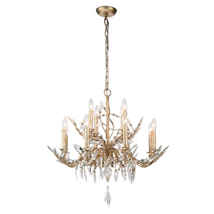 Alsace 12 Light Chandelier in Silver Candelabra Ceiling Light by Lucas McKearn