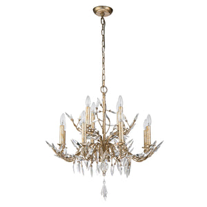Alsace 12 Light Chandelier in Silver Candelabra Ceiling Light by Lucas McKearn