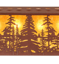 Custom 48" Long Tall Pines Oblong Pendant Rustic Finish Ceiling Light by Meyda