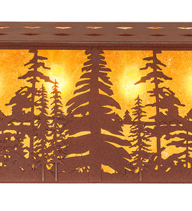 Custom 48" Long Tall Pines Oblong Pendant Rustic Finish Ceiling Light by Meyda