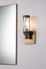 Abbey 1-Light Bath Bar – Weathered Zinc & Antique Brass Wall Sconce Wall Lamp Home Decor by Lucas McKearn
