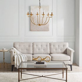 Savor 6-Light Traditional Gold Metal Candelabra Style Chandelier Ceiling Light by Olliix-Hampton Hill