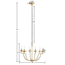 Savor 6-Light Traditional Gold Metal Candelabra Style Chandelier Ceiling Light by Olliix-Hampton Hill