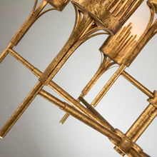 Sawgrass 6 Light Chandelier in Gold Leaf and Opal Glass Ceiling Light by Lucas McKearn