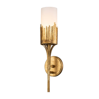 Sawgrass 1 Light Sconce in Gold Leaf Wall Lamp Home Decor by Lucas McKearn