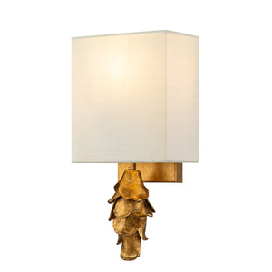 Nicholls Sconce in Gold Leaf Wall Lamp Home Decor by Lucas McKearn