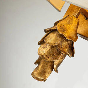 Nicholls Sconce in Gold Leaf Wall Lamp Home Decor by Lucas McKearn