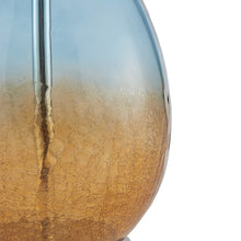 Cortina Ombre Glass Blue Table Lamp, Set of 2,  Bedside Nightstand Reading Desk Table Light by Olliix-510 Design