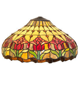 18" Wide Colonial Tulip Tiffany Pendant and Table Lamp Shade by Meyda