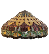 18" Wide Colonial Tulip Tiffany Pendant and Table Lamp Shade by Meyda