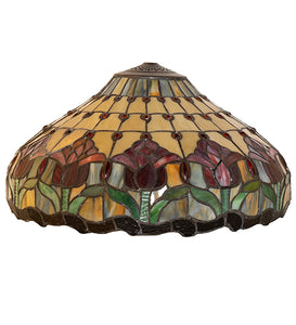 18" Wide Colonial Tulip Tiffany Pendant and Table Lamp Shade by Meyda
