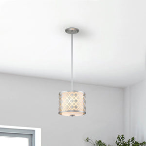 Ziggy Mini Pendant in Lacquered Silver Ceiling Light by Lucas McKearn