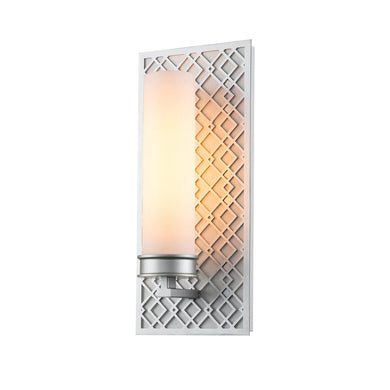 Ziggy 1 Light Bath Bar in Laquered Silver Wall Sconce Wall Lamp Home Decor by Lucas McKearn