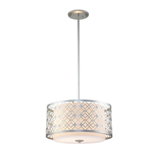 Ziggy Large Pendant in Lacquered Silver Ceiling Light by Lucas McKearn