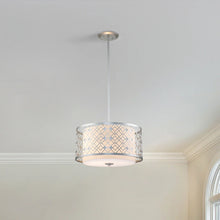 Ziggy Large Pendant in Lacquered Silver Ceiling Light by Lucas McKearn