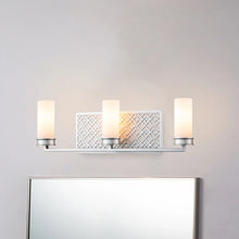 Ziggy 3 Light Bath Bar in Laquered Silver Wall Sconce Wall Lamp Home Decor by Lucas McKearn